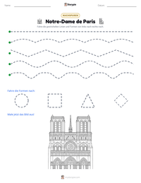 Notre-Dame de Paris druckbare Arbeitsblatt Vorschau
