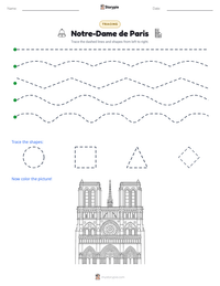 Notre-Dame de Paris printable worksheet preview