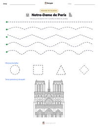Podgląd drukowalnego arkusza ćwiczeń Notre-Dame de Paris