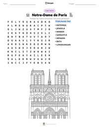 Prabaca lembar kerja cetak Notre-Dame de Paris