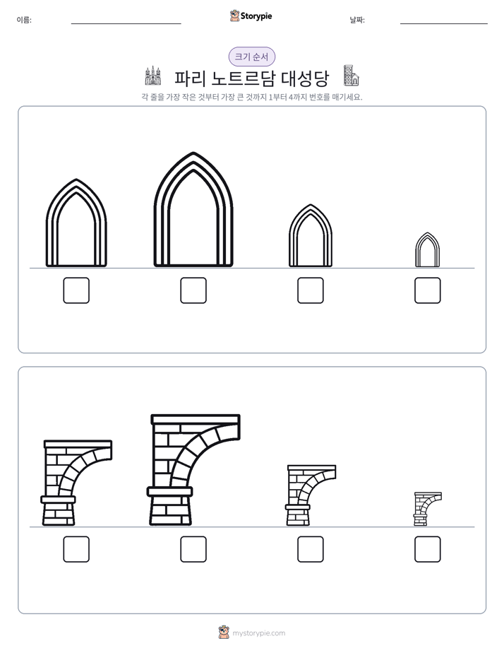 크기 순서
