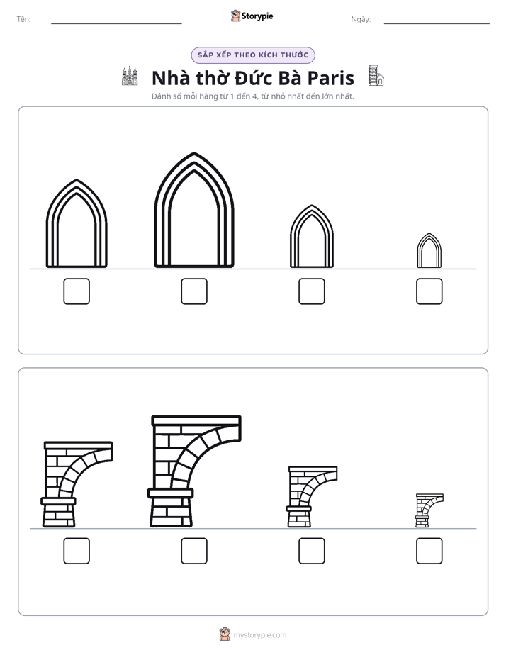 Thứ Tự Kích Thước