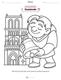 Prabaca lembar kerja cetak Quasimodo