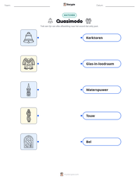 Quasimodo afdrukbare werkblad voorbeeld