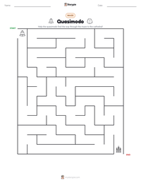 Quasimodo printable worksheet preview