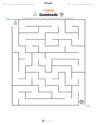 Aperçu de la feuille de travail imprimable Quasimodo