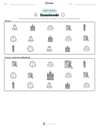 Quasimodo printable worksheet preview
