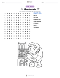 Quasimodo printable worksheet preview