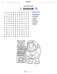 Aperçu de la feuille de travail imprimable Quasimodo