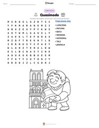 Prabaca lembar kerja cetak Quasimodo