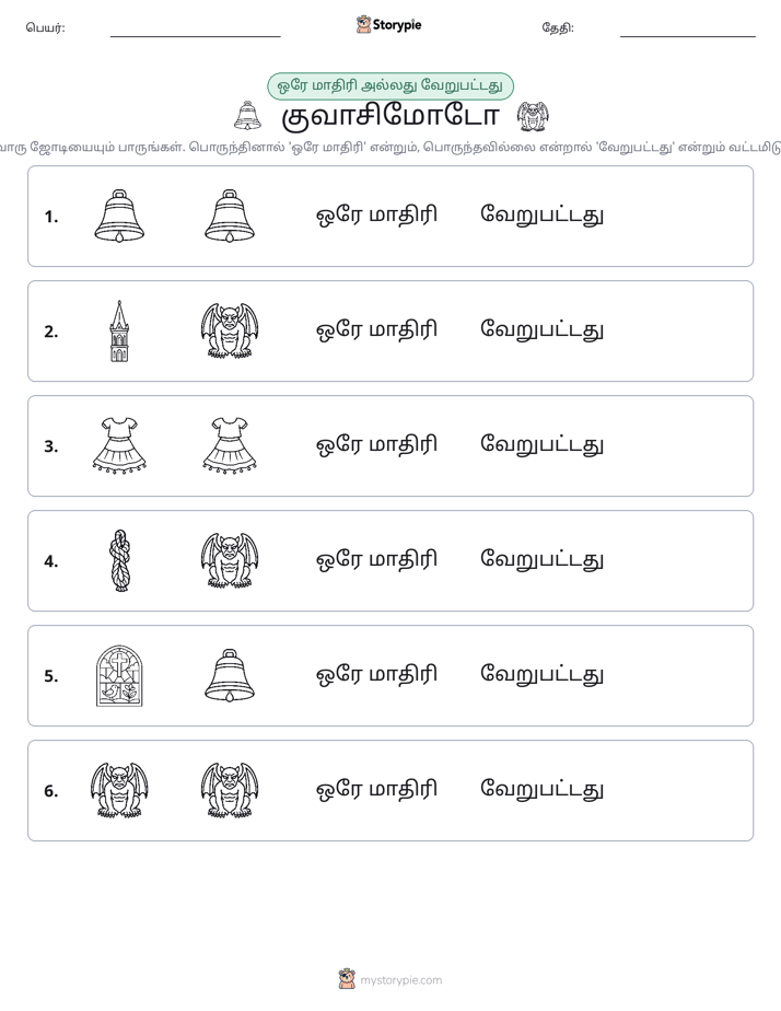 அதே அல்லது மாறுபட்டது