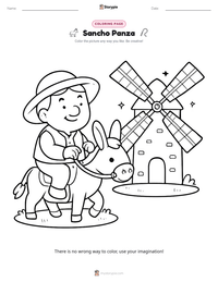 Sancho Panza printable worksheet preview