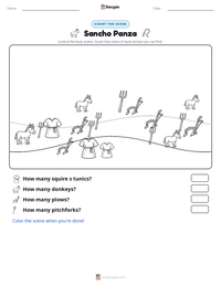 Sancho Panza printable worksheet preview