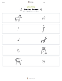 Sancho Panza printable worksheet preview