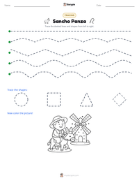Sancho Panza printable worksheet preview