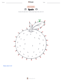 Spain printable worksheet preview