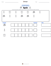 Spain printable worksheet preview