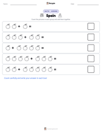 Spain printable worksheet preview