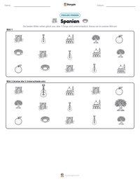 Spanien druckbare Arbeitsblatt Vorschau