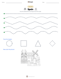 Spain printable worksheet preview