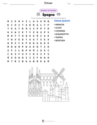 Anteprima della scheda stampabile di Spagna