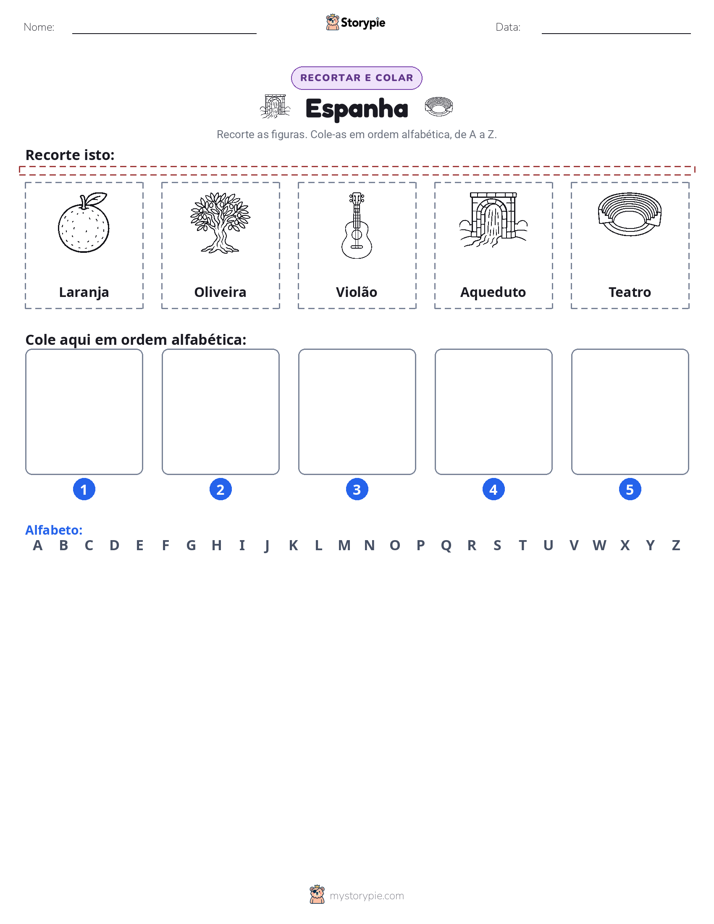 Recortar & Colar Alfabeto