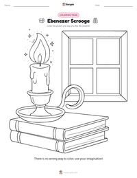 Ebenezer Scrooge printable worksheet preview