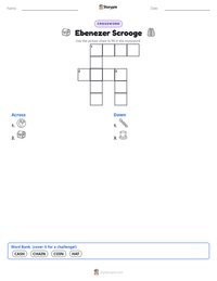 Ebenezer Scrooge printable worksheet preview