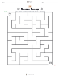 Ebenezer Scrooge printable worksheet preview