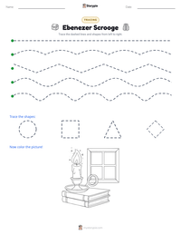 Ebenezer Scrooge printable worksheet preview