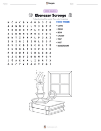 Ebenezer Scrooge printable worksheet preview