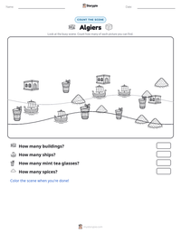 Algiers printable worksheet preview