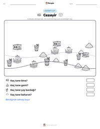 Cezayir yazdırılabilir çalışma sayfası önizlemesi