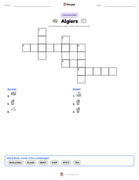 Algiers printable worksheet preview
