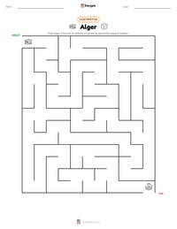 Aperçu de la feuille de travail imprimable Alger