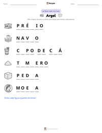 Prévia da folha de atividades imprimível Argel