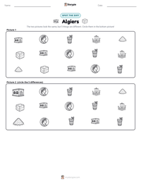 Algiers printable worksheet preview