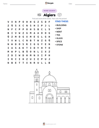 Algiers printable worksheet preview