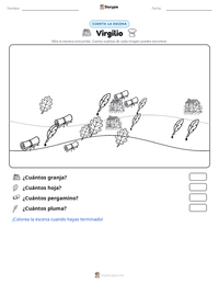Vista previa de la hoja de trabajo imprimible de Virgilio
