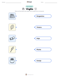Vista previa de la hoja de trabajo imprimible de Virgilio