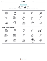 Virgil printable worksheet preview