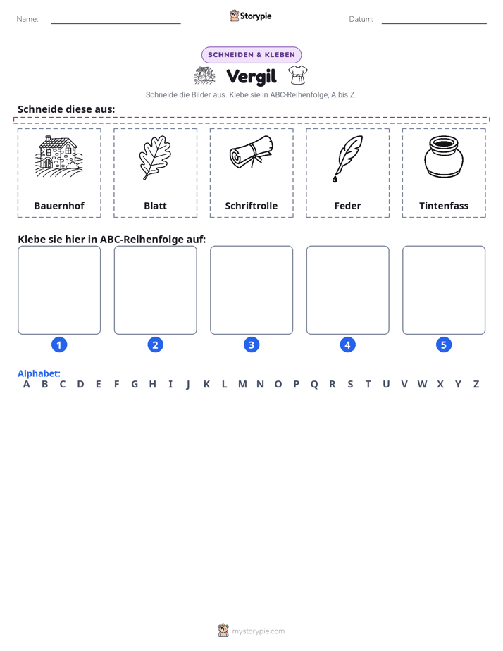 Schneiden & Einfügen Alphabet