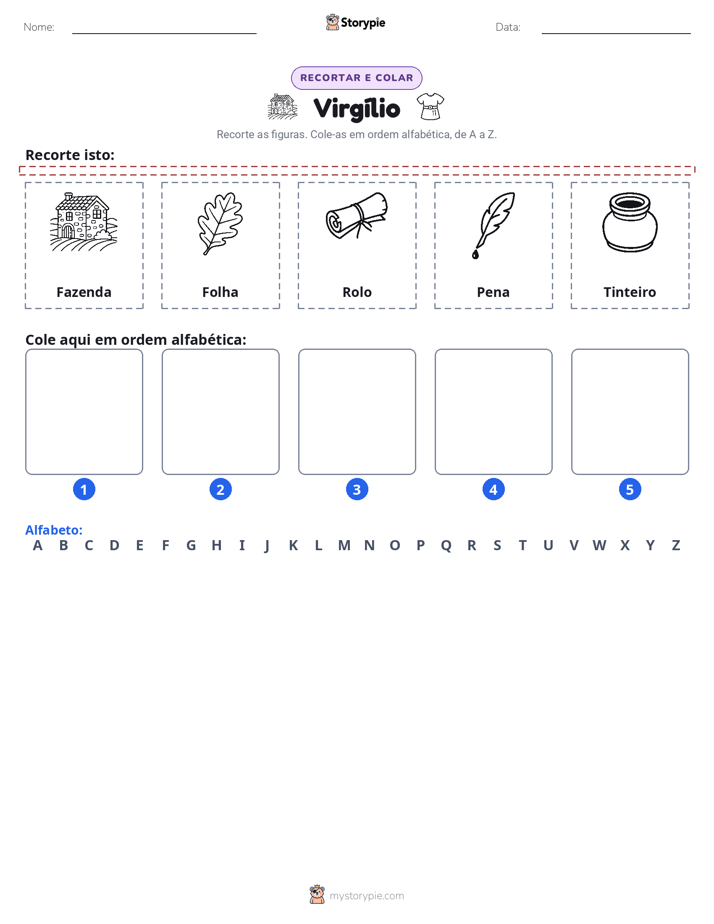 Recortar & Colar Alfabeto