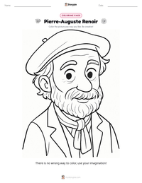 Pierre-Auguste Renoir printable worksheet preview