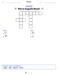 Pierre-Auguste Renoir printable worksheet preview
