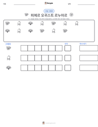 피에르 오귀스트 르누아르 인쇄 가능한 워크시트 미리보기