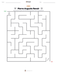 Pierre-Auguste Renoir printable worksheet preview