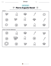 Pierre-Auguste Renoir printable worksheet preview