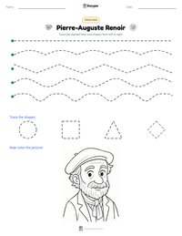 Pierre-Auguste Renoir printable worksheet preview