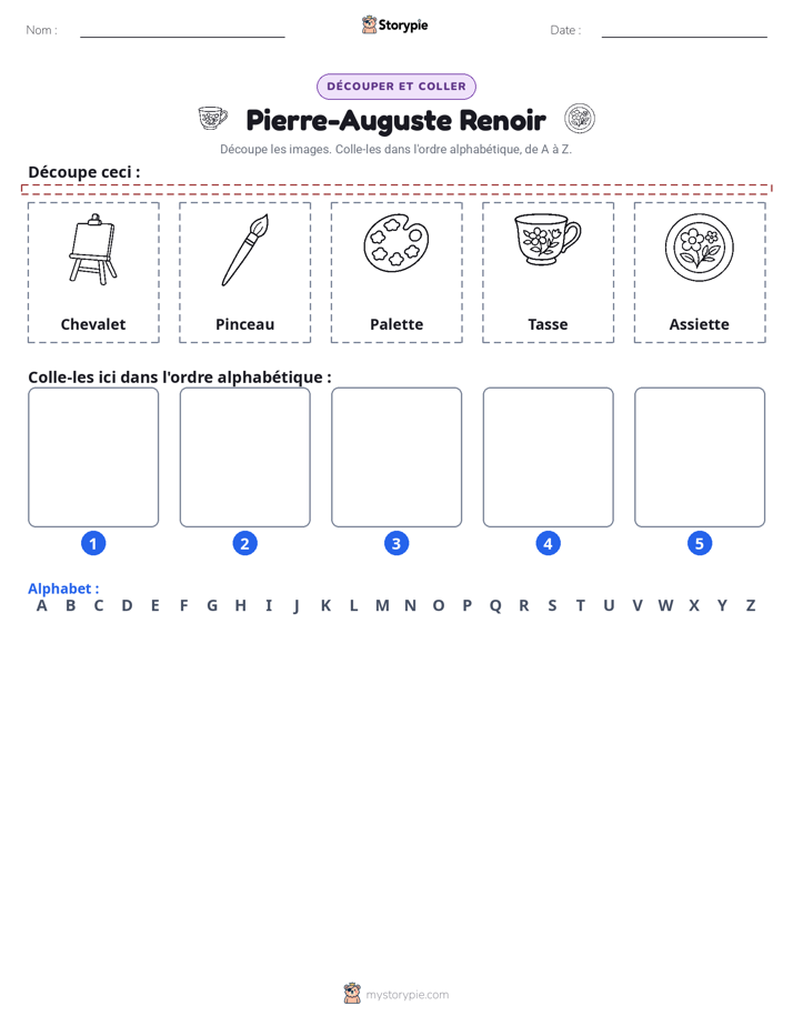 Découper & Coller l'Alphabet